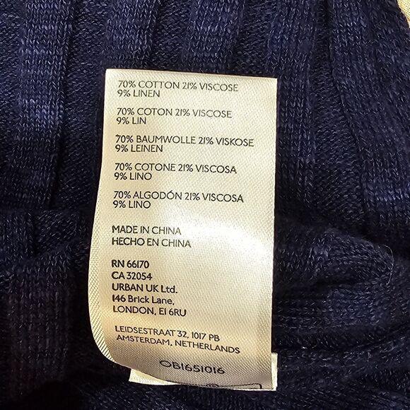 Free People Beach Veda Sweater Vest Celestial Indigo Medium Coastal Grandma - Picture 7 of 8